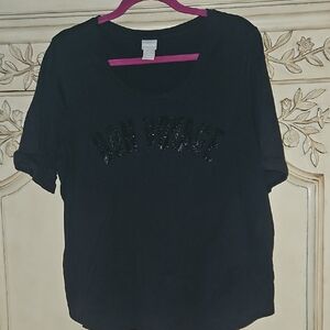 Chico's Black Short Sleeve Tee